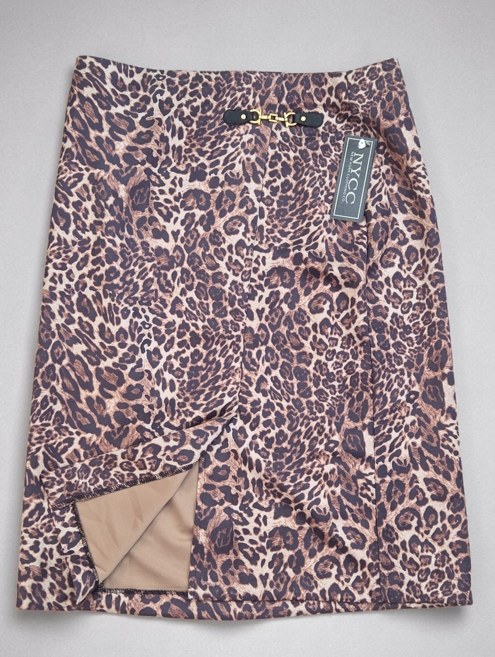 New NYCC leopard lined skirt Women size XL